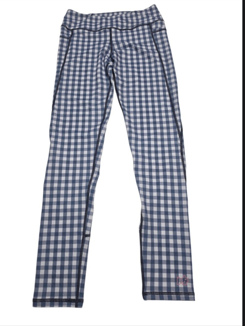 Prodoh Girl's Athletic Bluefin Gingham Leggings Sz M (10-12)